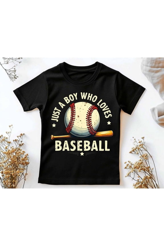 Vintage Baseball Boy T-Shirt, 100% Cotton Tee for Kids, Custom Baseball Shirt for Young Players, Gift for Son