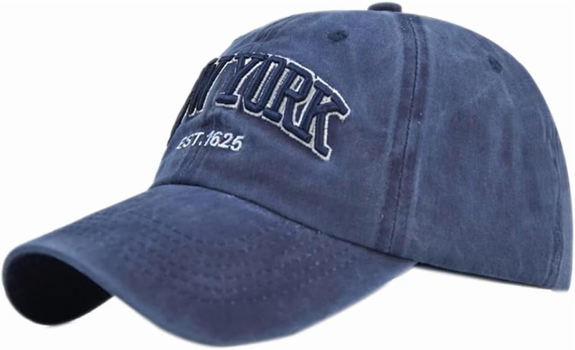 Vintage Washed Denim Baseball Cap - 100% Cotton, Adjustable, Embroidery Orlando, Sun Hat For Men & Women