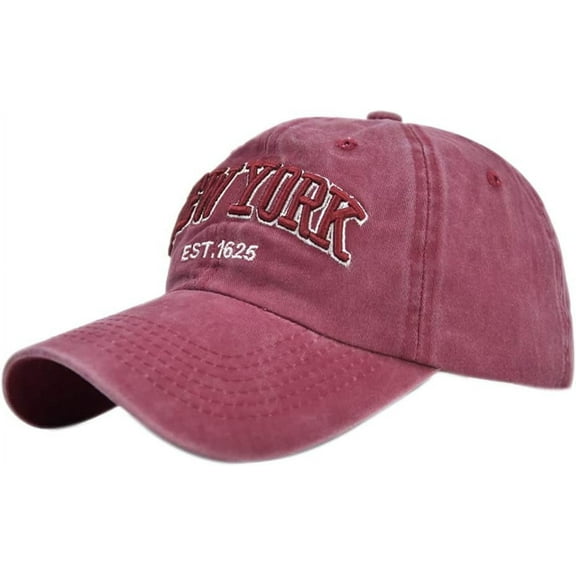 Vintage Baseball Cap 100% Cotton Sun Hat Washed Denim Trucker Cap Embroidery New York for Men Women Adjustable