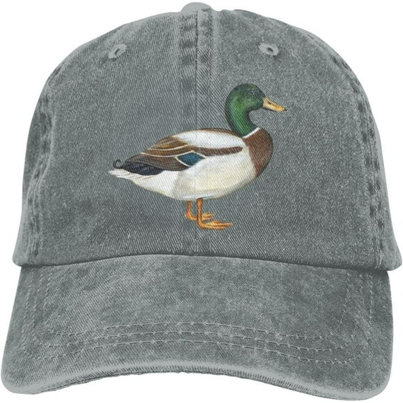 Vintage Baseball Cap Mallard Duck Denim Hats Adjustable Trucker Hats Dad Cap