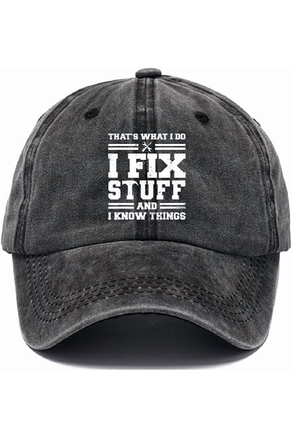 Vintage Baseball Cap Mens Washed Cotton Dad Cap Adjustable Size Retro Sports Cap Birthday Gift Black