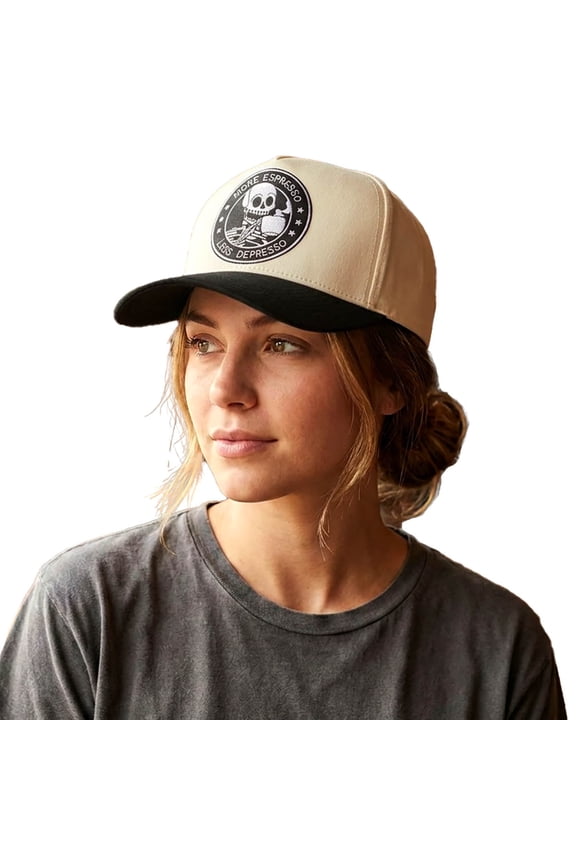 Vintage Baseball Cap – Retro Two-Tone Curved Cute Casual Hat for Women Mom Gifts, Espresso