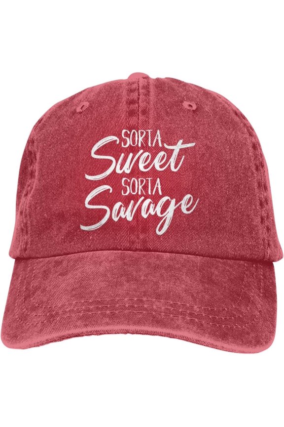 Vintage Baseball Cap Sorta Sweet Sorta Savage Denim Hats Trucker Hats Dad Cap
