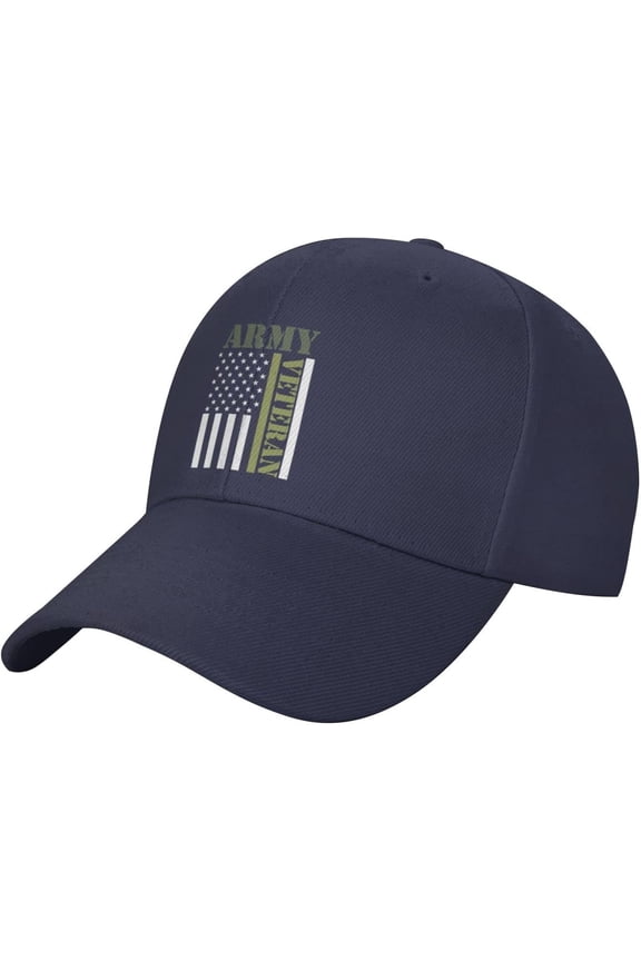 Vintage Baseball Cap for Men Women Army Veteran Dad Hat Adjustable Trucker Sports Hat Black