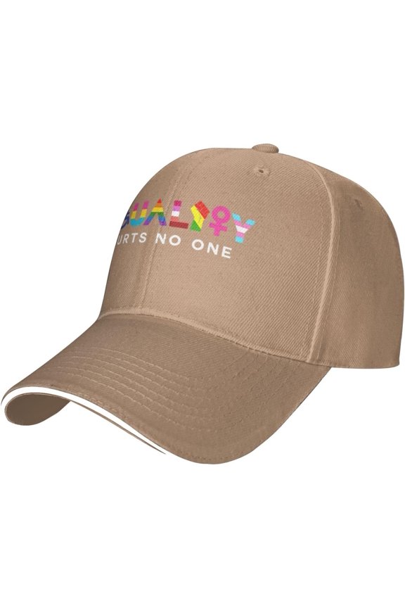Vintage Baseball Cap for Men Women Equality Hurts No One Equal Rights LGBT Dad Hat Adjustable Trucker Sports Hat Black