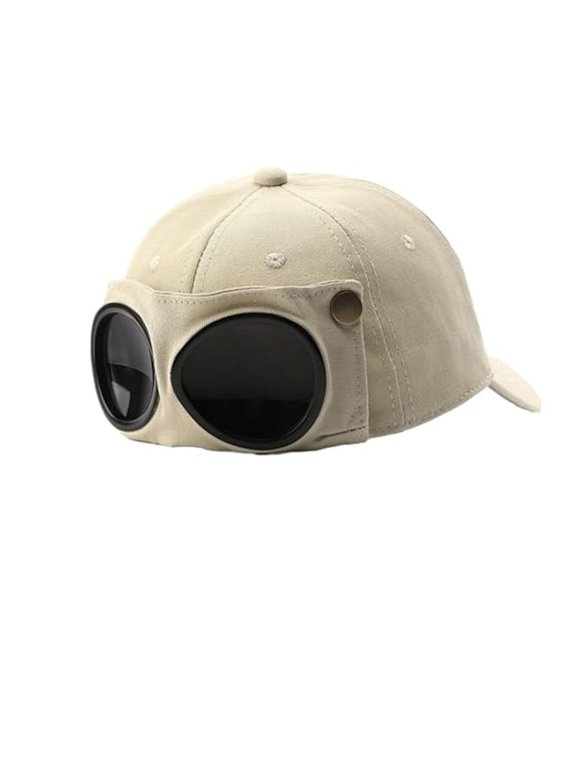 Vintage Baseball Cap with Built-in Glasses Outdoor Sports Visor Hat with Shield for Men and Women Hats
