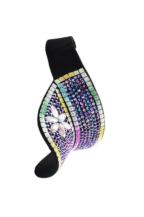 Vintage Baseball Caps Empty Top for Women Adjustable Hat Shimmering Crystals Jeweled Baseball Hat for Disco House