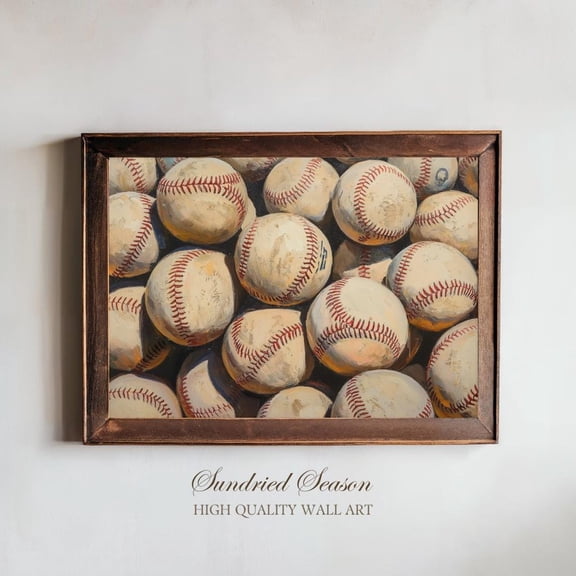 Vintage Baseball Classic Sports Worn Baseballs Rustic