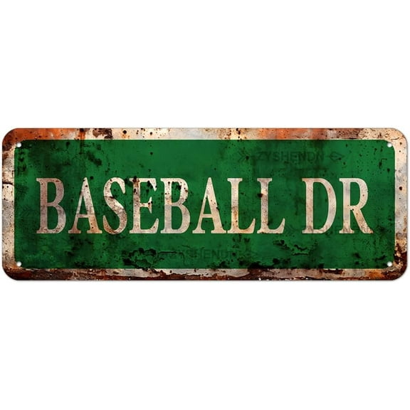 Vintage Baseball Dr Metal Tin Signs 4"x16" Street Signs Man Cave Bar Cafe Home Wall Decor