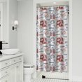 thumbnail image 1 of Vintage Baseball Elements Pattern Shower Curtain 36"x72" ,Bathroom Decorative Shower Curtains Set with 12 Hooks,Modern Waterproof Washable Shower Curtain, 1 of 6