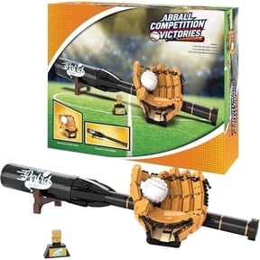 Zylopa Baseball Bat & Glove Building Set, Compatible with Lego-Baseball, 968Pcs, Wood-Look Bat, Leather-Look Glove, Nameplate, Family Build & Display