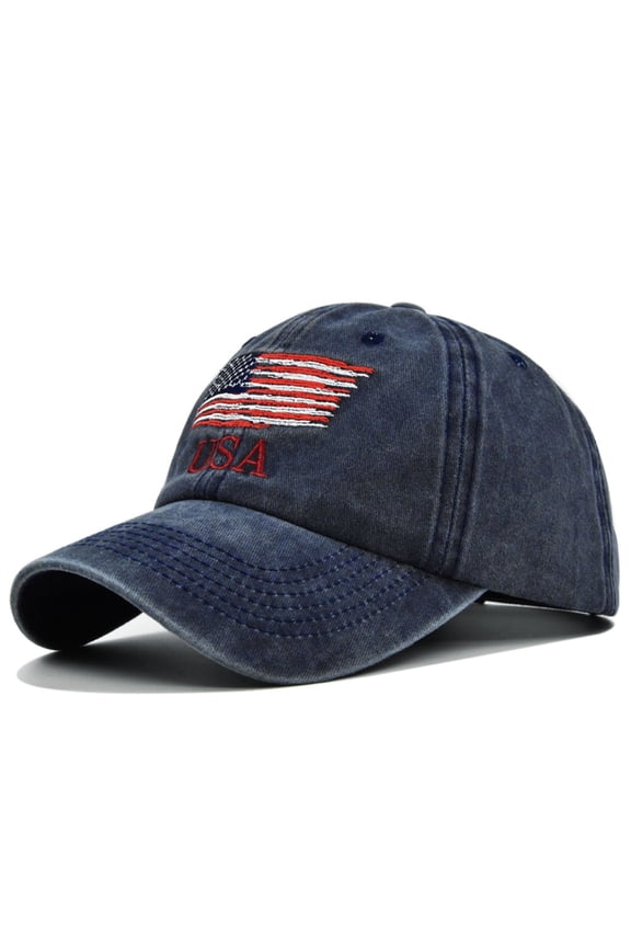 Vintage Baseball Hats American Flag Patch Breathable Mesh Classic Baseball Caps Adjust Cotton Running Ball Hats,usa hats,american flag hat for Women Men Baseball Cap,Navy-24