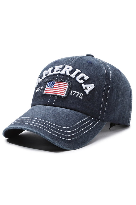 Vintage Baseball Hats American Flag Patch Breathable Mesh Classic Baseball Caps Adjust Cotton Running Ball Hats,usa hats,american flag hat for Women Men Baseball Cap,Blue-16
