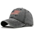 thumbnail image 1 of Vintage Baseball Hats for Men American Flag Patch Breathable Mesh Classic Baseball Caps Adjust Cotton Running Ball Hats Black, 1 of 8