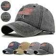 thumbnail image 1 of Vintage Baseball Hats for Men American Flag Patch Breathable Mesh Classic Baseball Caps Adjust Cotton Running Ball Hats, 1 of 9