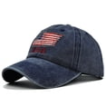 thumbnail image 1 of Vintage Baseball Hats for Men American Flag Patch Breathable Mesh Classic Baseball Caps Adjust Cotton Running Ball Hats, 1 of 5