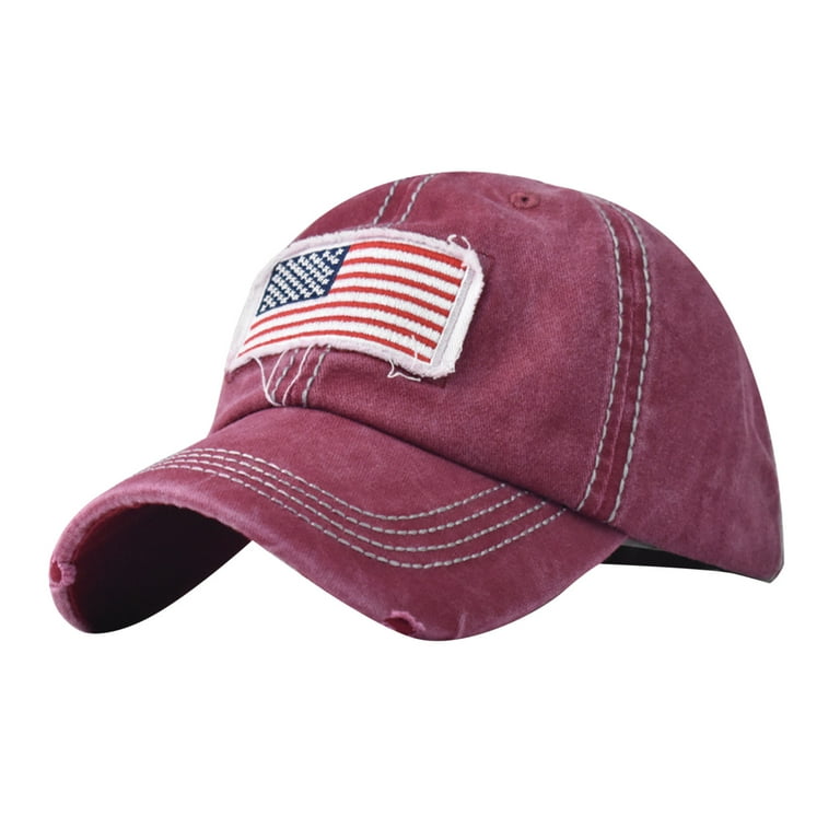 Vintage Baseball Hats for Men American Flag Patch Breathable Mesh Classic Baseball Caps Adjust Cotton Running Ball Hats