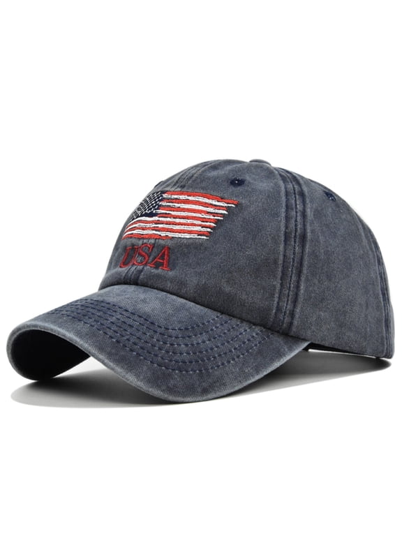 Vintage Baseball Hats for Men American Flag Patch Breathable Mesh Classic Baseball Caps Adjust Cotton Running Ball Hats