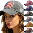 thumbnail image 1 of Vintage Baseball Hats for Men American Flag Patch Breathable Mesh Classic Baseball Caps Adjust Cotton Running Ball Hats, 1 of 5