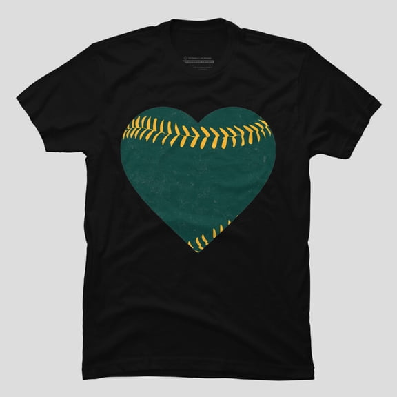 Vintage Baseball Heart For A Sports Player Fan Coach Valentine Unisex T-Shirt, Up to Size 5XL