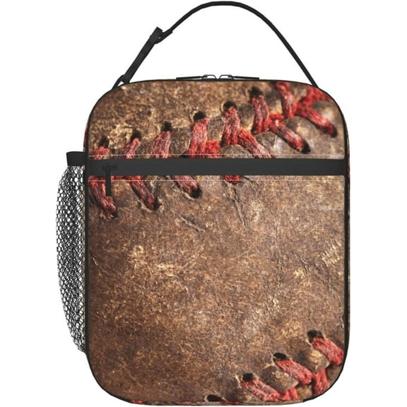 Vintage Baseball Lunch Box for Adults Sport Lunch Bag Cooler Tote Reusable Insulated Lunch Bag Container Gifts for Office Picnic Travel Work