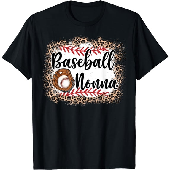 Vintage Baseball Nonna Leopard Baseball Pride T-Shirt