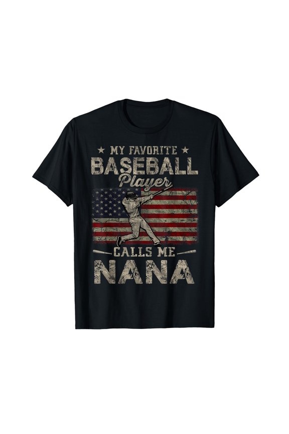 Vintage Baseball Player Nana T-Shirt for Mother's Day Gift