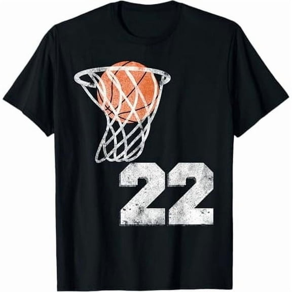 Vintage Basketball Jersey Number 22 T-Shirt Player Number