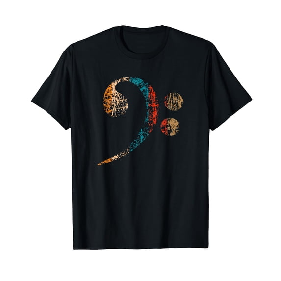 Vintage Bass Clef for Bass Players, Bassists Bands Orchestra T-Shirt