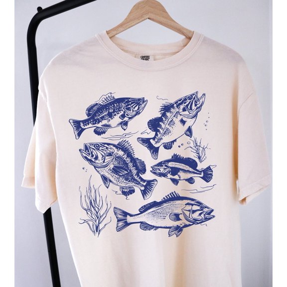 Vintage Bass Fishing Tshirt, Bass Unisex Tshist, Bass Lovers Shirt, Retro Nature Shirt, Fish Lover , Bass Lovers , Vintage 90s Tee All Size S-5Xl