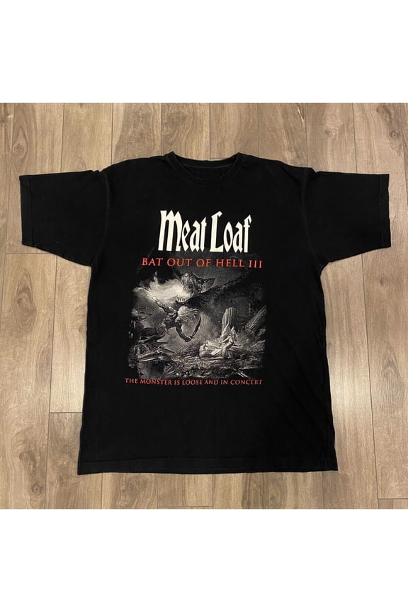Vintage Bat Our Of Hell III Meat Loaf Shirt Classic Black UniNew S-5XL NE1914