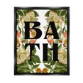 thumbnail image 1 of Vintage Bath Flower Blooms Botanical & Floral Graphic Art Jet Black Framed Art Print Wall Art, 1 of 6