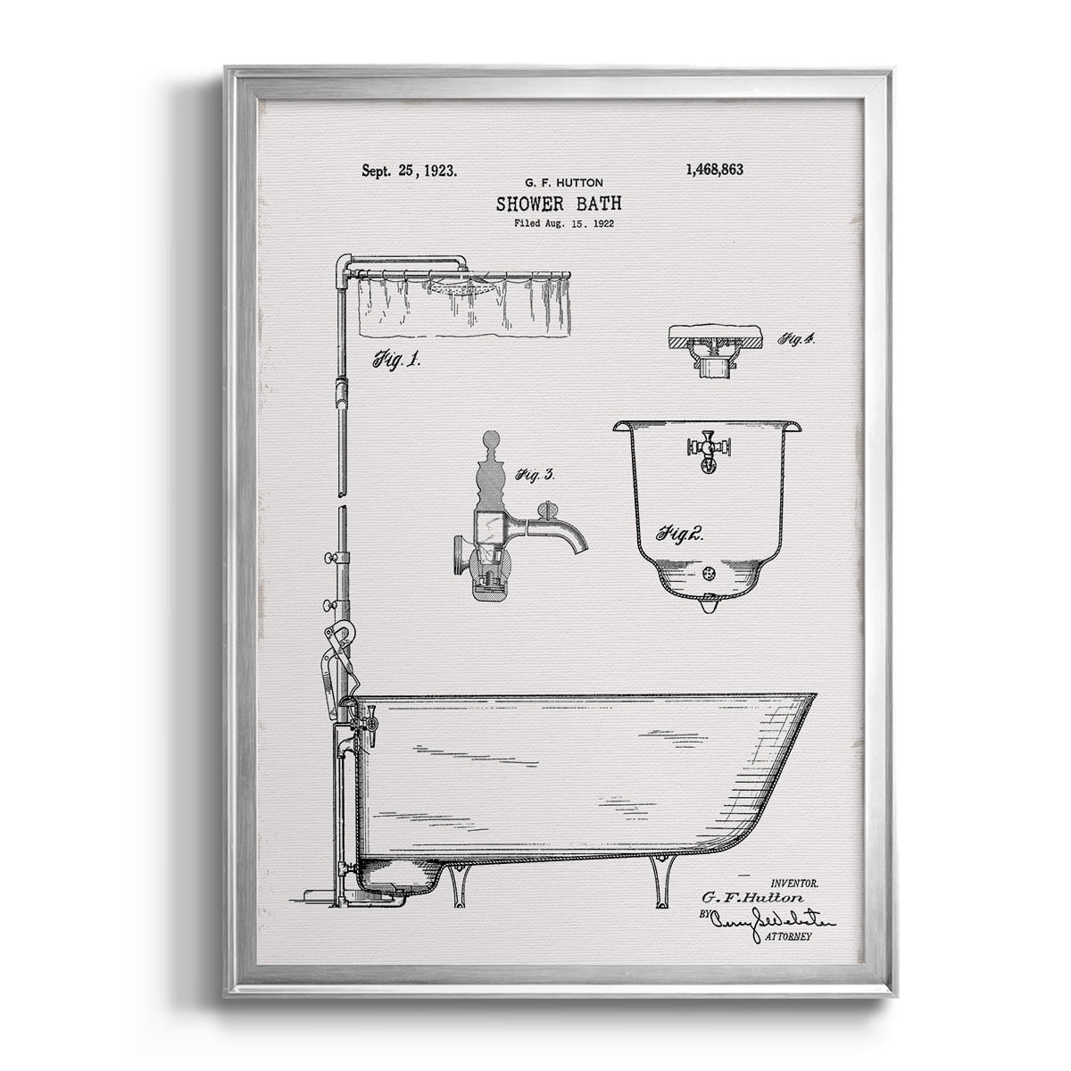 Vintage Bath I Premium Classic Framed Print - Ready to Hang