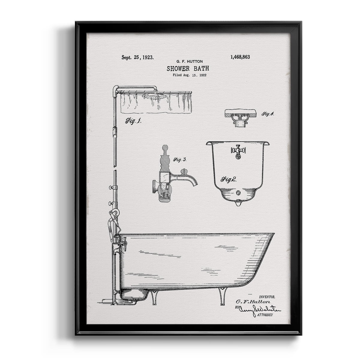 Vintage Bath I Premium Classic Framed Print - Ready to Hang
