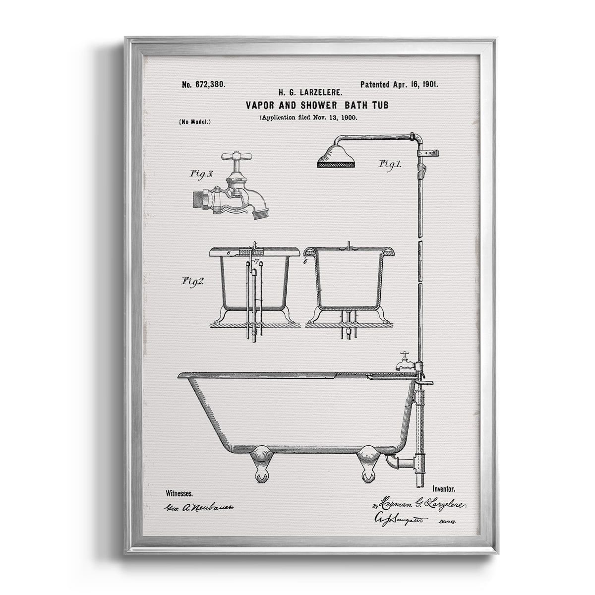 Vintage Bath II Premium Classic Framed Print - Ready to Hang