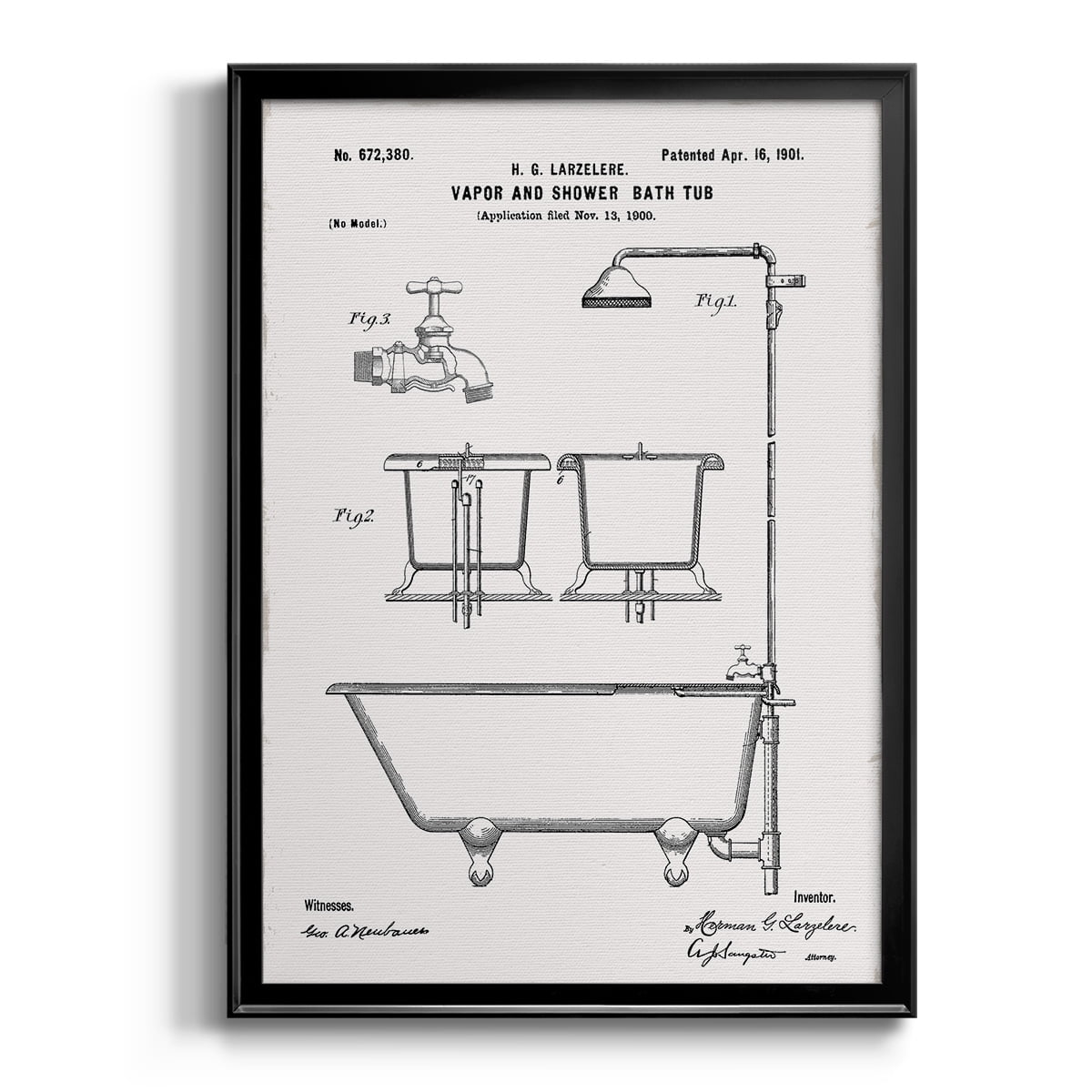 Vintage Bath II Premium Classic Framed Print - Ready to Hang
