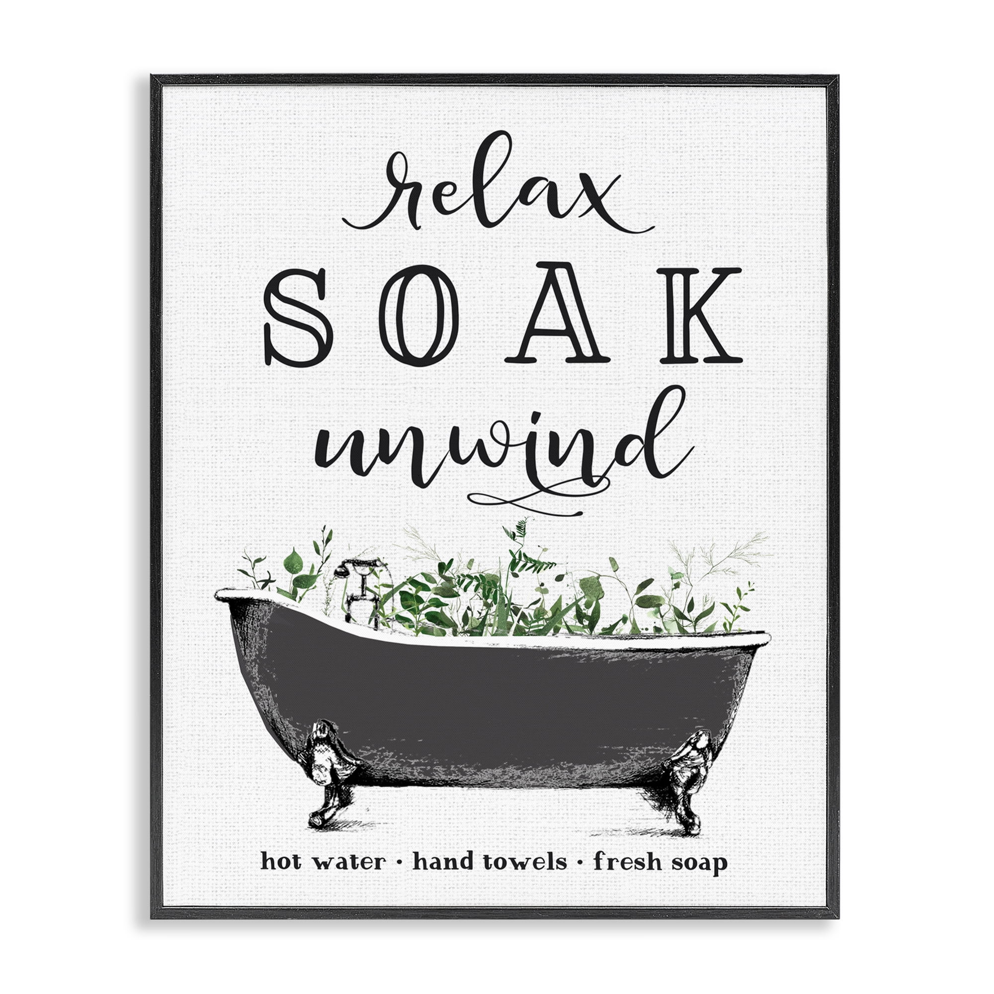 Vintage Bathing Reminders Black Framed Giclee Art, design by Lettered and Lined