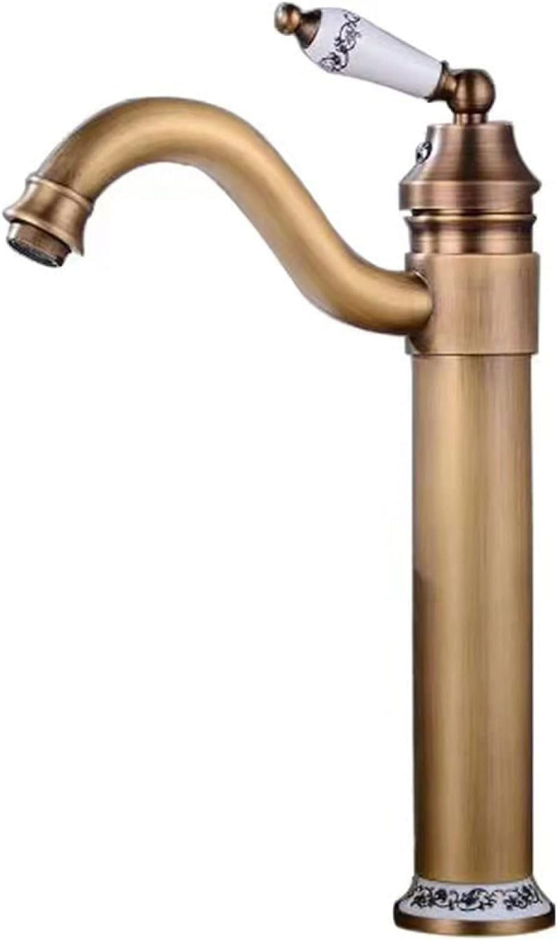 Vintage Bathroom Faucet, 360° Swivel Bathroom Vanity Faucet, Cold Hot Mixer Vintage Vanity Tap, Bathroom Sink Faucet Single Handle, Antique