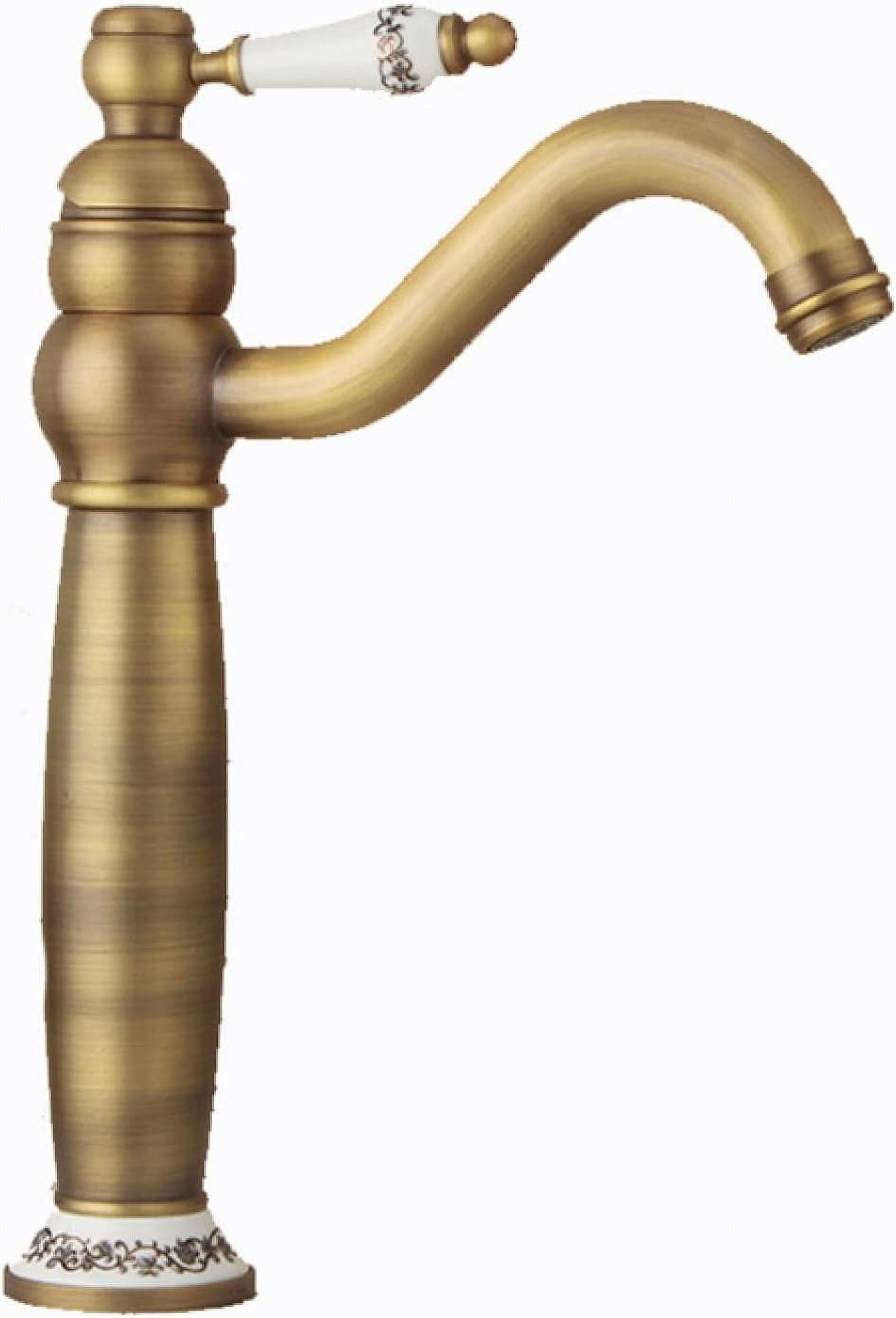 Vintage Bathroom Faucet Black, Bathroom Faucet Antique Brass, Hot and Cold Water Mixer Tap, Single Handle 1 Hole Bathroom Sink Faucet, Black