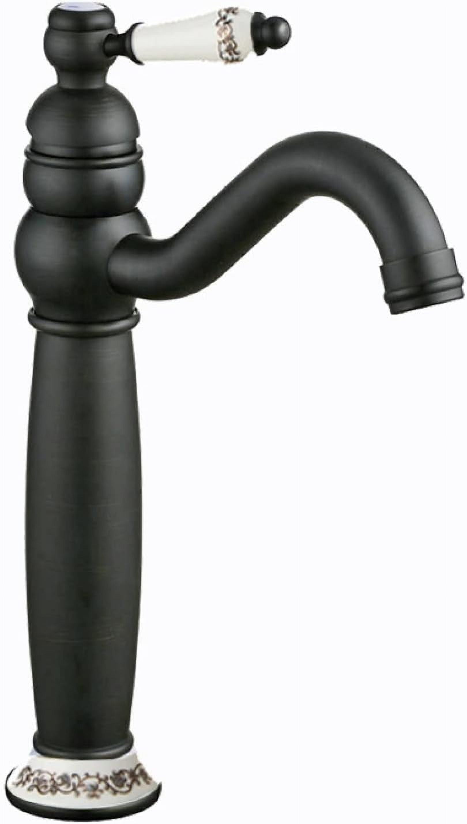 Vintage Bathroom Faucet Black, Bathroom Faucet Antique Brass, Hot and Cold Water Mixer Tap, Single Handle 1 Hole Bathroom Sink Faucet, Black