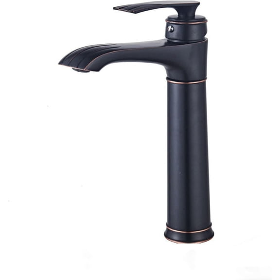 Vintage Bathroom Faucet Black, Single Handle Bathroom Sink Faucet, Cold Hot Mixer Vintage Vanity Tap, Bathroom Faucet Antique Brass, High