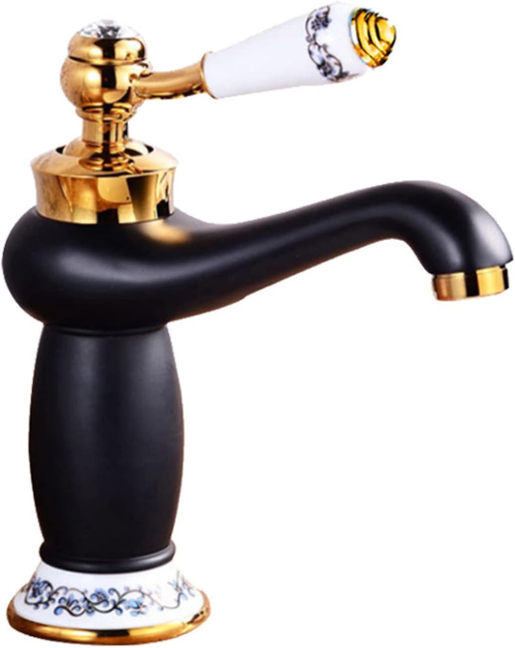 Vintage Bathroom Faucet, Brass Sink Faucet Bathroom, Hot and Cold Sink Mixer Tap Faucet, Single Hole Single Handle Bathroom Sink Faucet, Gold