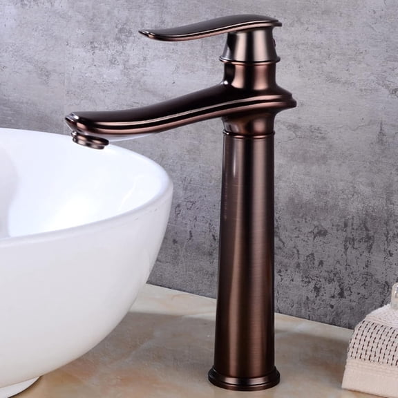 Vintage Bathroom Faucet, Brass Sink Faucet Bathroom, Sink Faucet Hot and Cold Mix Tap, Bathroom Sink Faucet Single Handle, Black Antique, High