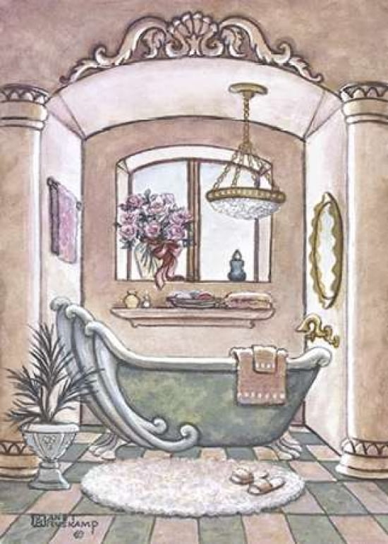 Vintage Bathtub ll Canvas Art - Janet Kruskamp (20 x 28)