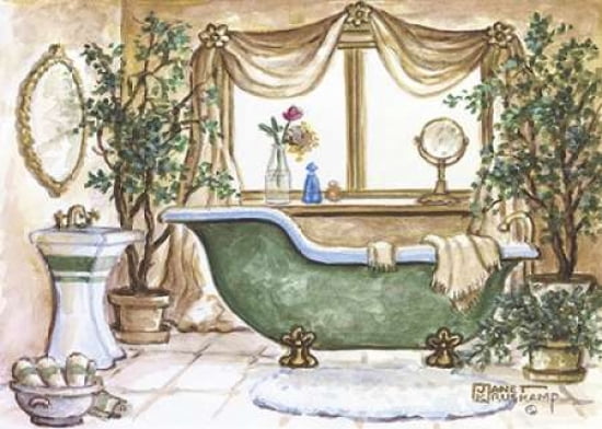 Vintage Bathtub lll Canvas Art - Janet Kruskamp (20 x 28)