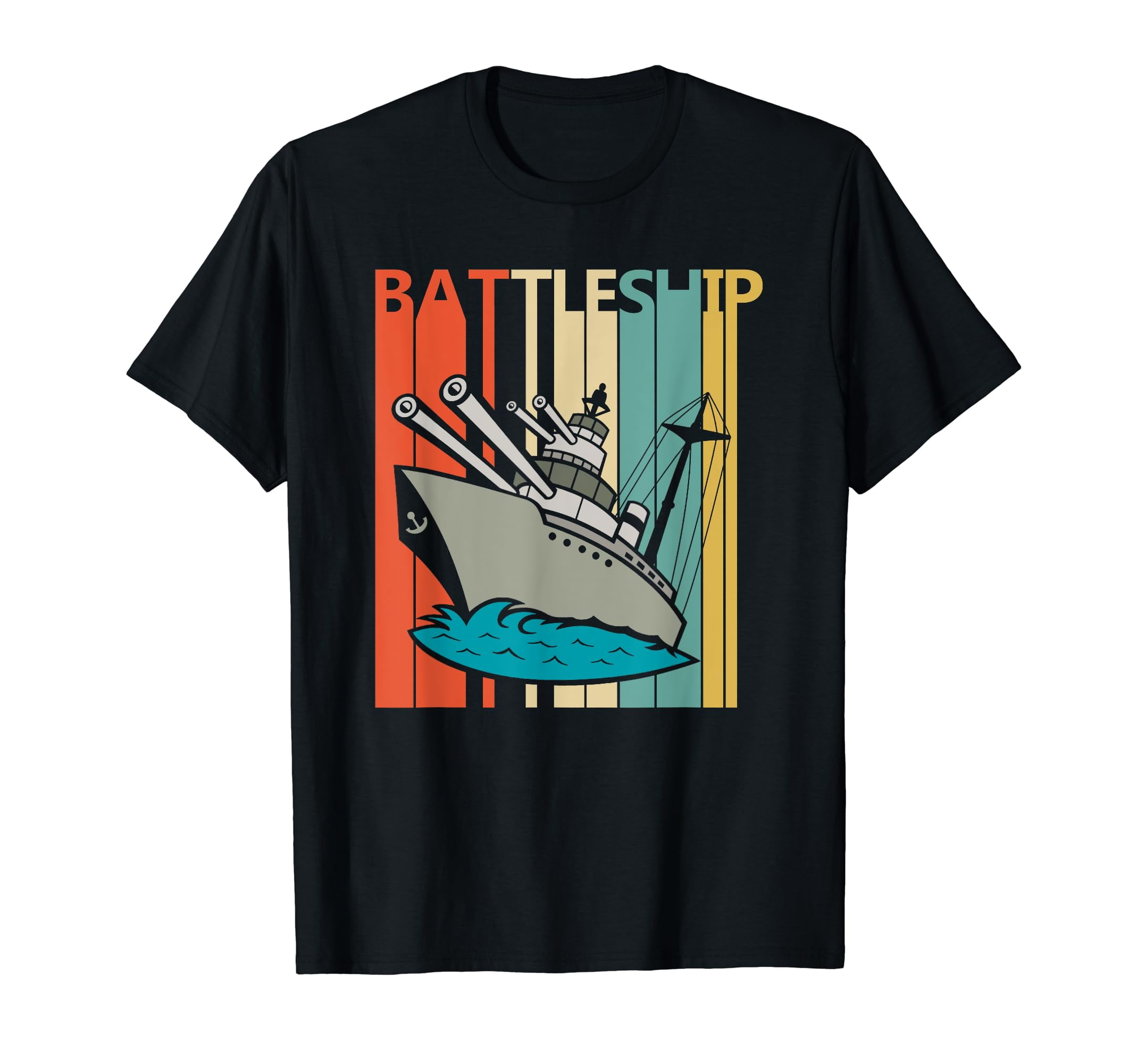 Vintage Battleship T-Shirt - Armored Warship Shirt - Walmart.com