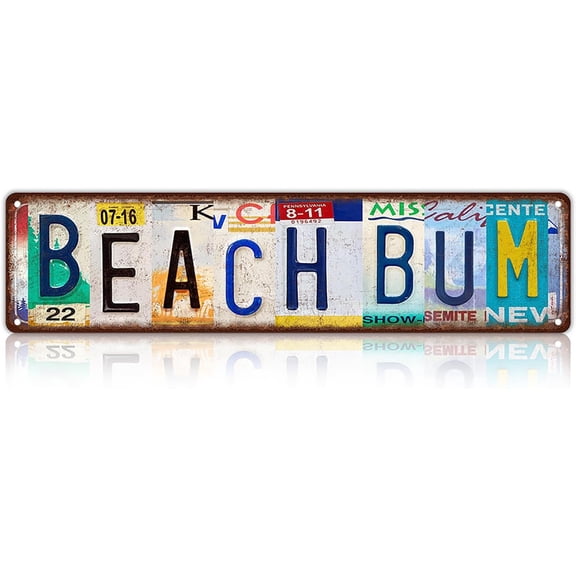 Vintage Patio Bar Metal Tin Signs Street Signs Home Wall Decor 16 x 4 Inches For Bar Wall Decor Chicken Coop Coffee Bar Billiards Bathroom Wooden sign