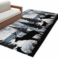 thumbnail image 1 of Vintage Bear Large Area Rugs for Bedroom Living Room, Soft Non Slip Carpet Bedside Rug, Farmhouse Trees Mist Forest Wooden Grain Rectangular Floor Cover Kitchen Accent Rug 4'x6' for Office, 1 of 9
