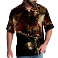 thumbnail image 1 of Vintage Bear Men's Hawaiian Shirt, Button Down Poplin Short Sleeve Casual Summer Beach Printed Unisex Shirts, 1 of 6