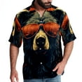 thumbnail image 1 of Vintage Bear Men's Short Sleeve Button Down Spread Collar Beach Shirts, 1 of 6